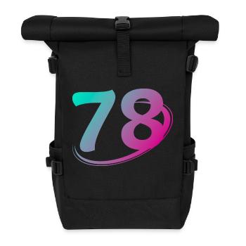 Number 78 multicolor - Roll Top Backpack - black - Front