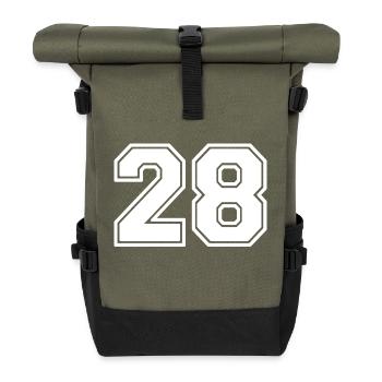 28 - Roll Top Backpack - olive/black - Front