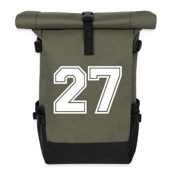 27 - Rolltop Rucksack - Olive/Schwarz - Vorne
