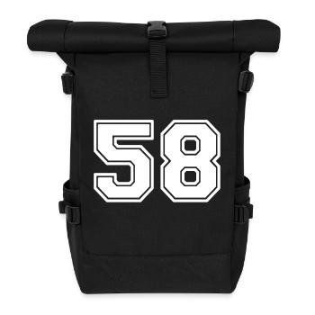 58 - Roll Top Backpack - black - Front