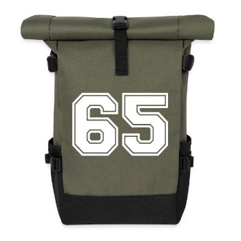 65 - Sac à dos roll top - olive/noir - Devant