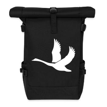 Cygne aux ailes énormes - Sac à dos roll top - noir - Devant