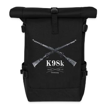 K98k Deutsches Gewehr - Mauser 7,92 x 57 - Rolltop Rucksack - Schwarz - Vorne