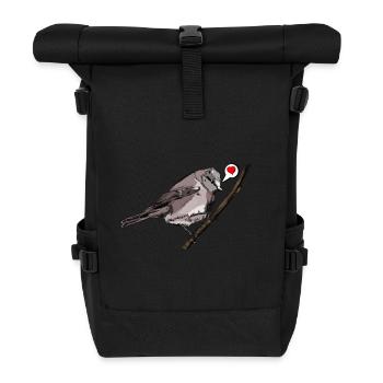8079239 185462122 Tweet tweet - Rolltop Rucksack - Schwarz - Vorne