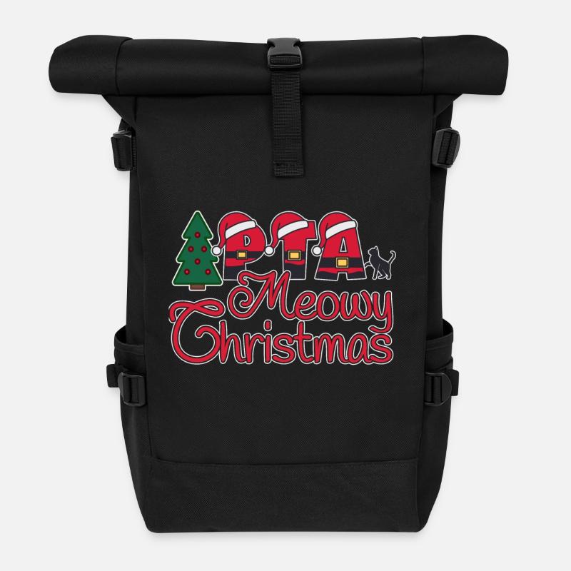 PTA Katze Xmas meowy Weihnachten - Rolltop Rucksack - Schwarz