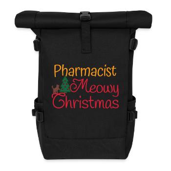 Apotheker Katzen xmas meowy Weihnachten - Rolltop Rucksack - Schwarz - Vorne