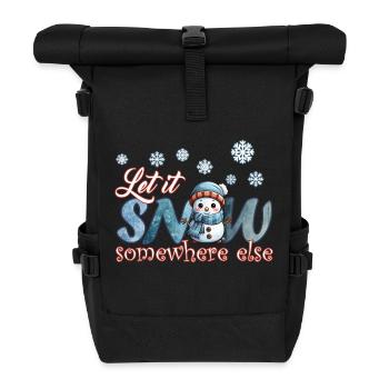 Let it snow - Rolltop Rucksack - Schwarz - Vorne