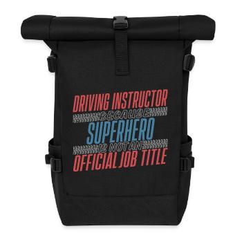 Instructeur de conduite Superhero Auto-école - Sac à dos roll top - noir - Devant