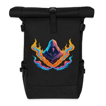 TRANSFORMATIVE KRAFT VON NEONFLAMMEN - Rolltop Rucksack - Schwarz - Vorne