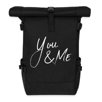 YOU & ME - Rolltop Rucksack - Schwarz - Vorne