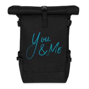 YOU & ME - Rolltop Rucksack - Schwarz - Vorne