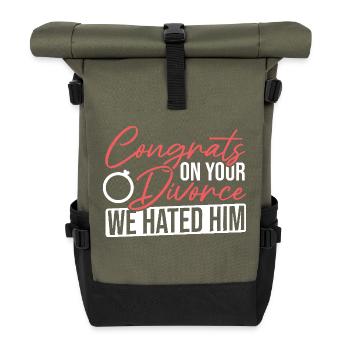 Marriage Ex-wife End of marriage Divorce - Roll Top Backpack - olive/black - Front