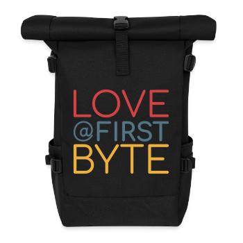 Data Science Scrum Team first byte Agile Admin - Rolltop Rucksack - Schwarz - Vorne
