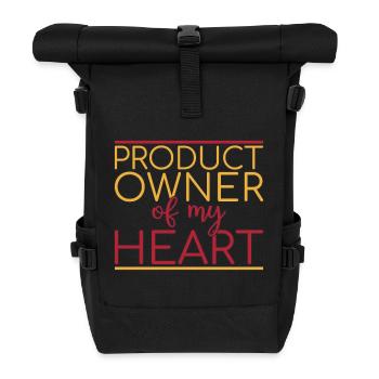 Product Owner of my Heart - Rolltop Rucksack - Schwarz - Vorne