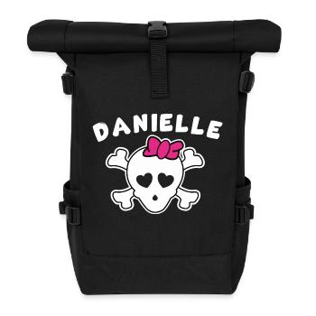 Pirate Danielle Design pour les filles et les femmes - Sac à dos roll top - noir - Devant