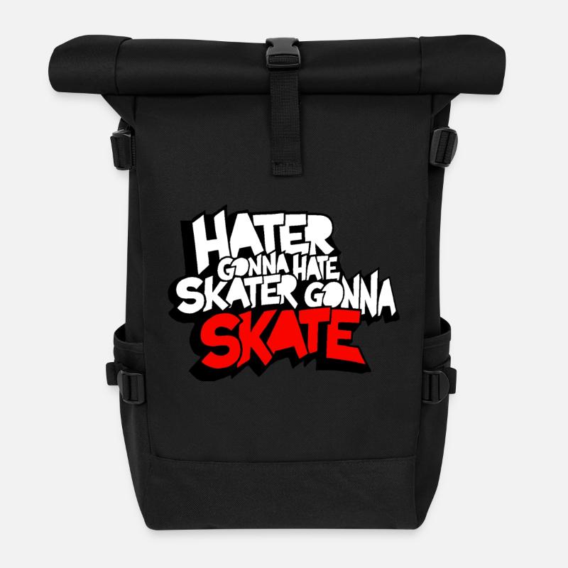 Skate - Rolltop Rucksack - Schwarz