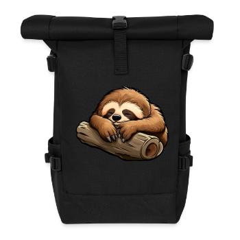 Chilliges Faultier - Rolltop Rucksack - Schwarz - Vorne