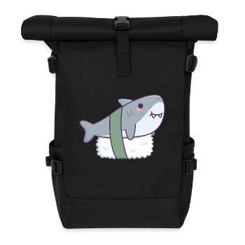 Süßer Hai Sushi Reis Lustig - Rolltop Rucksack - Schwarz - Vorne