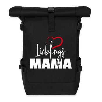 Lieblingsmama - Rolltop Rucksack - Schwarz - Vorne