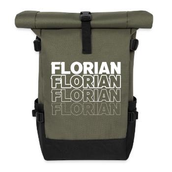 Florian - Roll Top Backpack - olive/black - Front