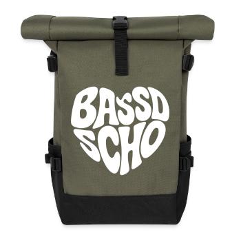 Bassd scho  - Rolltop Rucksack - Olive/Schwarz - Vorne