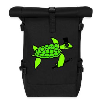 M. Tortue Sir Monocle Chapeau haut de forme Rich - Sac à dos roll top - noir - Devant