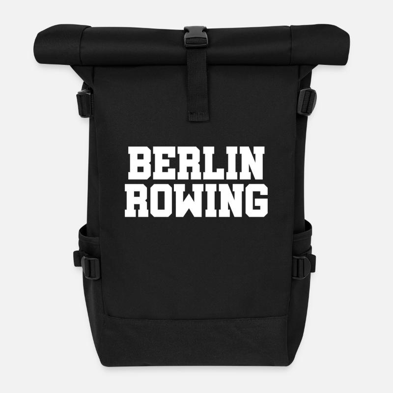 Berlin Rowing - Rudern - Ruderer - Ruderin - Rolltop Rucksack - Schwarz