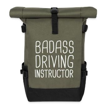Instructeur de conduite Badass Drive Tutor - Sac à dos roll top - olive/noir - Devant