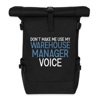 Warehouse Manager Voice - Rolltop Rucksack - Schwarz - Vorne