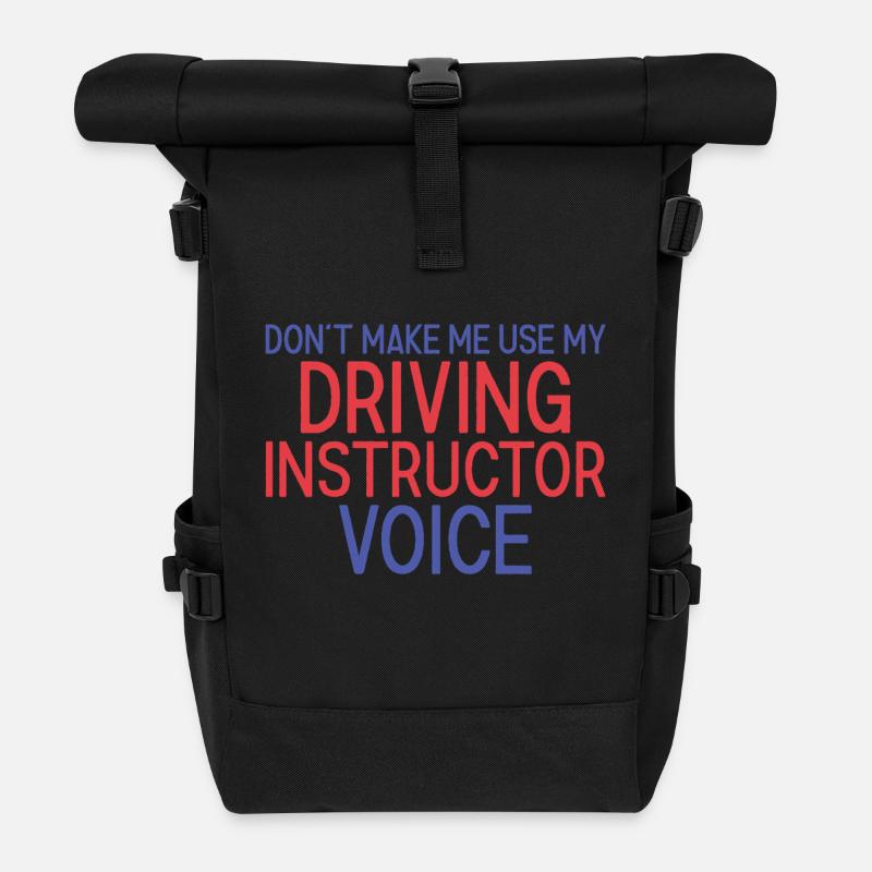 Instructeur de conduite Tuteur de conduite vocale - Sac à dos roll top - noir