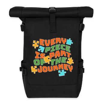 L’équipe de l’autisme : Forts ensemble - Sac à dos roll top - noir - Devant