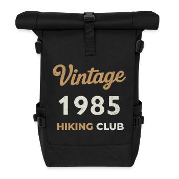 Vintage 1985 – Sailing Club Retro Geburtsjahr - Rolltop Rucksack - Schwarz - Vorne