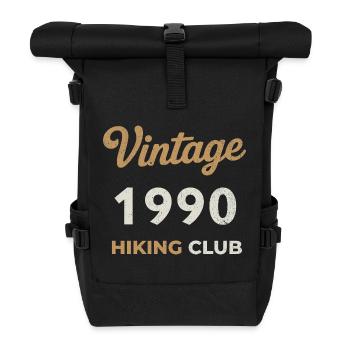 Vintage 1990 – Sailing Club Retro Geburtsjahr - Rolltop Rucksack - Schwarz - Vorne