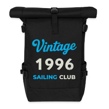 Vintage 1996 – Sailing Club Retro Year of Birth - Roll Top Backpack - black - Front