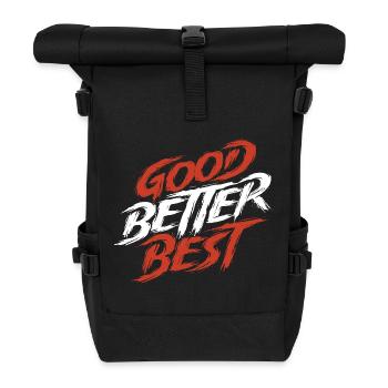Good Better Best Bear Ranking Funny Nature - Roll Top Backpack - black - Front