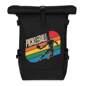 Pickleball - Roll Top Backpack - black - Front