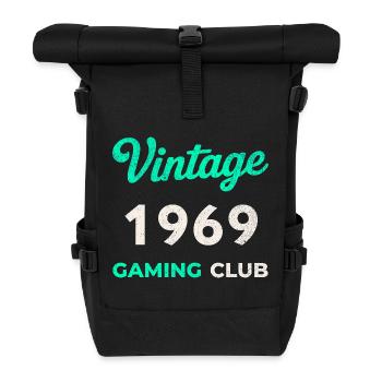 Vintage 1969 – Année de naissance rétro du Gaming Club - Sac à dos roll top - noir - Devant