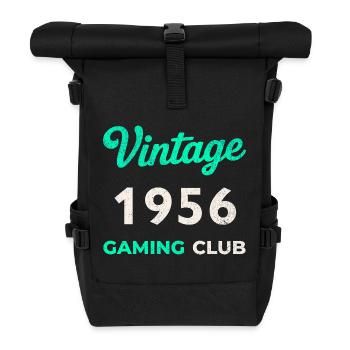 Vintage 1956 – Année de naissance rétro du Gaming Club - Sac à dos roll top - noir - Devant