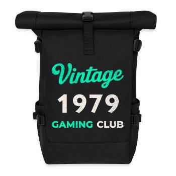 Vintage 1979 – Année de naissance rétro du Gaming Club - Sac à dos roll top - noir - Devant
