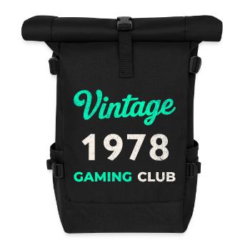 Vintage 1978 – Année de naissance rétro du Gaming Club - Sac à dos roll top - noir - Devant
