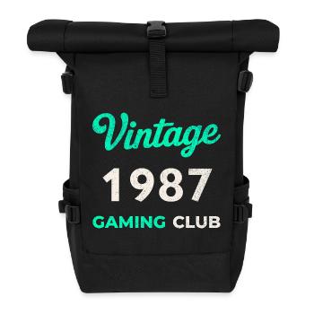 Vintage 1987 – Année de naissance rétro du Gaming Club - Sac à dos roll top - noir - Devant