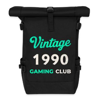 Vintage 1990 – Année de naissance rétro du Gaming Club - Sac à dos roll top - noir - Devant