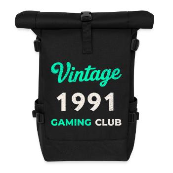 Vintage 1991 – Année de naissance rétro du Gaming Club - Sac à dos roll top - noir - Devant