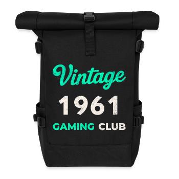 Vintage 1961 – Année de naissance rétro du Gaming Club - Sac à dos roll top - noir - Devant