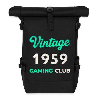 Vintage 1959 – Année de naissance rétro du Gaming Club - Sac à dos roll top - noir - Devant