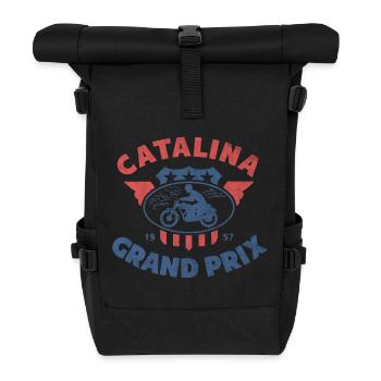 Catalina Grand Prix Vintage Moto - Roll Top Backpack - black - Front