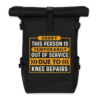 Hors service en raison de réparations du genou - Sac à dos roll top - noir - Devant