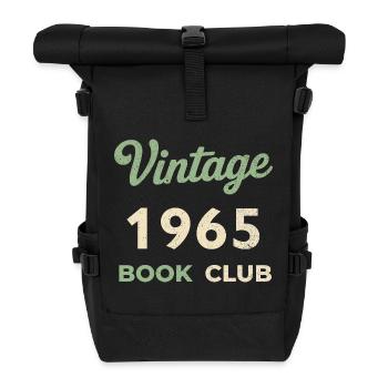 Cadeau rétro d’année de naissance vintage du club de lecture de 1965 - Sac à dos roll top - noir - Devant