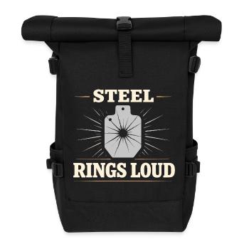 Cowboy-action-shooter. Cowboy-action-shooter - Rolltop Rucksack - Schwarz - Vorne