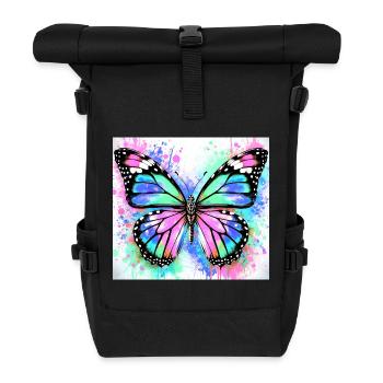 butterfly - Roll Top Backpack - black - Front